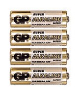 Батарея GP Super Alkaline 15ARS LR6 AA (4шт) спайка