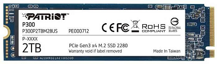 Накопитель SSD Patriot PCIe 3.0 x4 2TB P300P2TBM28 P300 M.2 2280