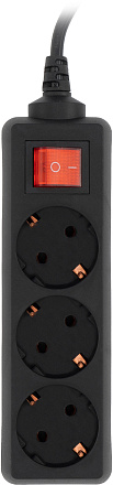 Сетевой фильтр SunWind SW-SP35-B 5м (3 розетки) черный (коробка)