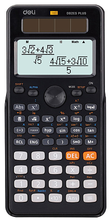 Калькулятор научный Deli ED82ES черный 10+2-разр.