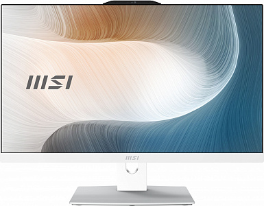 Моноблок MSI Modern AM242P 12M-617XRU 23.8" Full HD i7 1260P (2.1) 16Gb SSD512Gb Iris Xe noOS GbitEth WiFi BT 120W клавиатура мышь Cam белый 1920x1080
