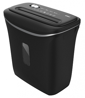 Шредер Deli E9945 черный (секр.P-4) фрагменты 6лист. 12лтр. скобы пл.карты