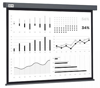 Экран Cactus 180x180см Wallscreen CS-PSW-180X180-SG 1:1 настенно-потолочный рулонный серый