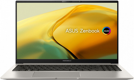 Ноутбук Asus Zenbook 15 OLED UM3504DA-MA399 Ryzen 7 7735U 16Gb SSD1Tb AMD Radeon 15.6" OLED 2.8K (2880x1620) noOS grey WiFi BT Cam Bag (90NB1163-M00J30)