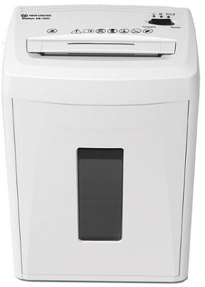 Шредер New United Etalon ES-20C белый (секр.P-4) фрагменты 17лист. 26лтр. скрепки скобы пл.карты