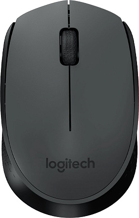 Мышь Logitech M170 серый/черный оптическая (1000dpi) беспроводная USB для ноутбука (2but)