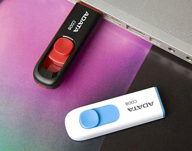 Флеш Диск A-Data 32Gb Classic C008 AC008-32G-RKD USB2.0 красный/черный