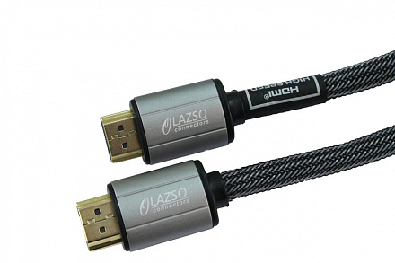 Кабель аудио-видео LAZSO WH-111-B HDMI (m)/HDMI (m) 1м. позолоч.конт. черный (WH-111(1M)-B)