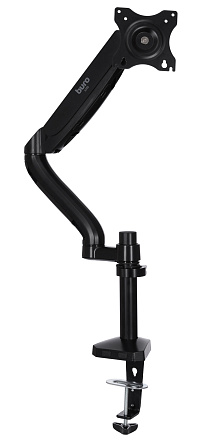 Кронштейн для мониторов ЖК Buro M10 черный 17"-27" макс.9кг крепление к столешнице поворот и наклон