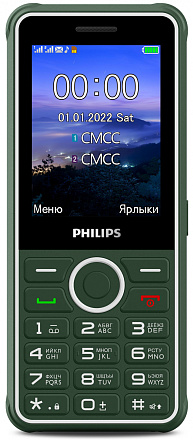 Мобильный телефон Philips E2301 Xenium 32Mb зеленый моноблок 2Sim 2.8" 240x320 Nucleus 0.3Mpix GSM900/1800 MP3 FM microSD
