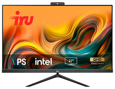 Моноблок IRU Office 27IH5P2K 27" QHD i5 11400 (2.6) 8Gb SSD1Tb UHDG 730 Free DOS GbitEth WiFi BT 120W Cam черный 2560x1440