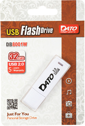 Флеш Диск Dato 32Gb DB8001 DB8001W-32G USB2.0 белый