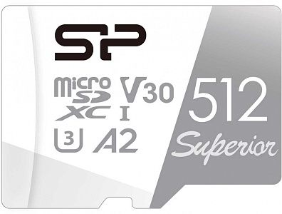 Флеш карта microSDXC 512GB Silicon Power SP512GBSTXDA2V20SP Superior + adapter