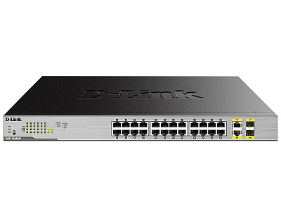 Коммутатор D-Link DGS-1026MP 24x1Гбит/с 24PoE неуправляемый