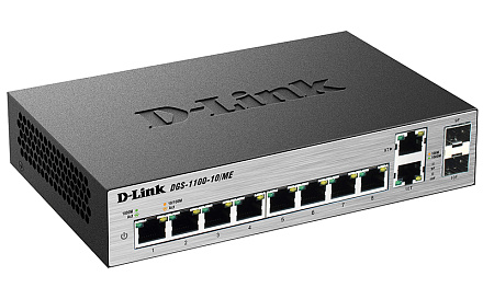 Коммутатор D-Link DGS-1100-10/ME/A2A 8x1Гбит/с 2GBIC управляемый