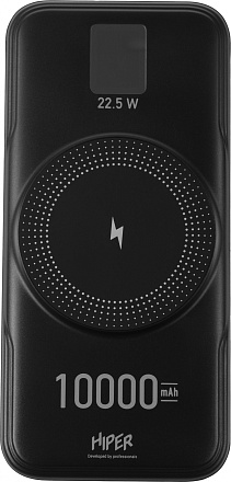 Мобильный аккумулятор Hiper AIR 10000 10000mAh QC/PD 3A беспров.зар. черный (AIR 10000 BLACK)