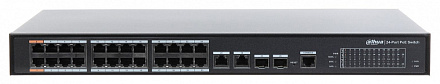 Коммутатор Dahua DH-PFS4226-24ET-360 24x100Мбит/с 2x1Гбит/с 22PoE+ 2PoE++ 360W управляемый
