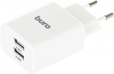Сетевое зар./устр. Buro BUWE1 10.5W 2.1A 2xUSB универсальное белый (BUWE10S200WH)