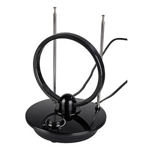 Антенна телевизионная Hama H-121650 36дБ активная черный каб.:1.8м