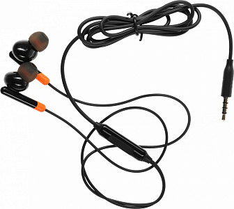 Наушники вкладыши Itel E12 1.2м черный проводные в ушной раковине (IEP-12)