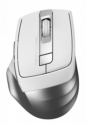 Мышь A4Tech Fstyler FG35 серебристый/белый оптическая (2000dpi) беспроводная USB (6but)