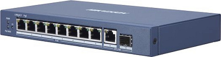 Коммутатор Hikvision DS-3E0510P-E/M 9x1Гбит/с 1SFP 8PoE 58W неуправляемый