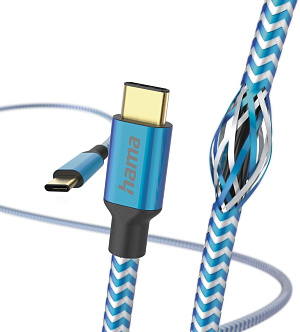 Кабель Hama H-201557 00201557 USB Type-C (m)-USB Type-C (m) 1.5м синий