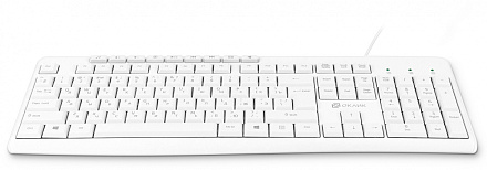 Клавиатура Оклик 305M белый USB Multimedia (1875227)
