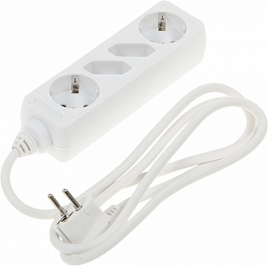 Сетевой удлинитель Hama H-121921 1.4м (4 розетки) белый (пакет ПЭ)