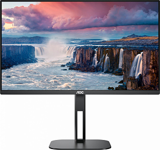 Монитор AOC 27" 27V5C черный IPS LED 1ms 16:9 HDMI M/M матовая HAS Piv 300cd 178гр/178гр 1920x1080 75Hz FreeSync DP FHD USB 8.1кг