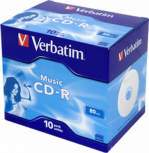 Диск CD-R Verbatim 700Mb 16x Jewel case (10шт) (43365)