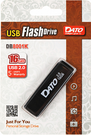 Флеш Диск Dato 16Gb DB8001 DB8001K-16G USB2.0 черный