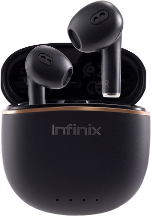 Гарнитура вкладыши Infinix XBuds XE23 черный беспроводные bluetooth в ушной раковине (10311756)